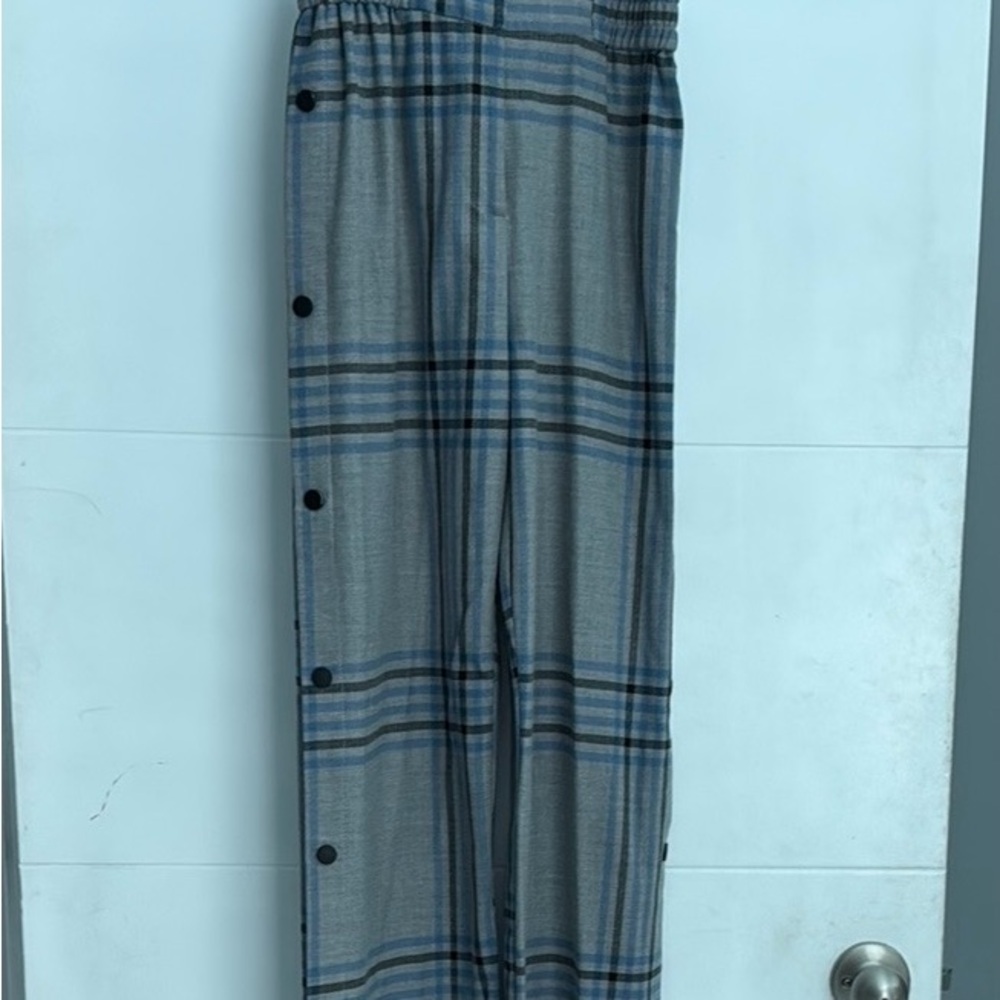 Men's Gray Plaid Pants